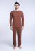 PIJAMA MASCULINO GOLA REDONDA PAULO - CALÇA E MANGA LONGA PAULO - MARROM