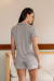 Imagem do PIJAMA AMERICANO LUNA - CINZA C/ROSA