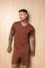 PIJAMA MASCULINO GOLA V ZION - MARROM - Elegância Pijamas