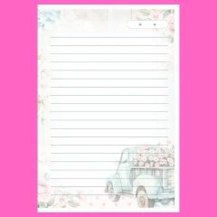 (Vintage Flower 02) Miolo Impresso A5 90g 200 páginas - comprar online