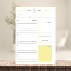 (Amarelo - Harmonia 2027 c/obs c/ horas) Miolo de Agenda Datada 2027 1DPP A5 418 páginas 75g - comprar online