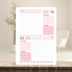 (Letterinha Cherry) Miolo de Agenda Datada 2026 2DPP A5 222 páginas 90g - comprar online