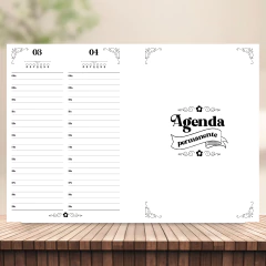 (Dobre de 8/8fls - c/ horas - 75g - Agenda Perm. 2dpp) Miolo impresso de Agenda Perm. costura com 112 páginas A4 75g - comprar online