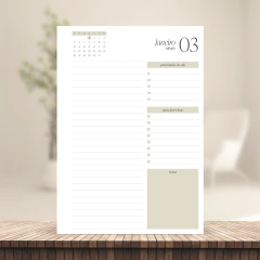 (Verde - PA c/ planejamento s/ horas) Miolo de Agenda Datada 2026 1DPP A5 408 páginas 75g - comprar online