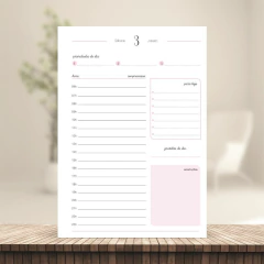 (Rosa - Harmonia 2026 c/obs c/horas) Miolo de Agenda Datada 2026 1DPP A5 418 páginas 75g - comprar online