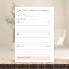 (Escolha - Planner Elegance 2026 Horizontal) Miolo de Planner Datado 2026 A5 90g 218 páginas - comprar online