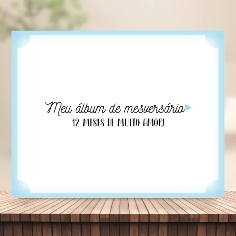 (Neutro Azul - 18,5x23,58cm - 180g) Miolo Impresso Livro de Mesversário com 100 páginas 180g 18,5x23,5cm - comprar online