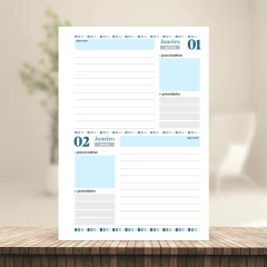 (Letterinha Azul) Miolo de Agenda Datada 2026 2DPP A5 222 páginas 90g - comprar online
