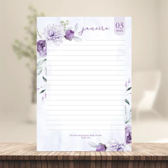 (Violeta - com versículos) Miolo de Agenda Datada 2026 1DPP A5 378 páginas 75g - comprar online