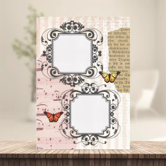 (Diário Vintage 01 - 120g) Miolo Impresso Diário Vintage 120g 196 páginas - loja online