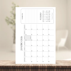 (Neutra sem horas) Miolo de Agenda Datada 2026 2DPP A5 238 páginas 90g - loja online