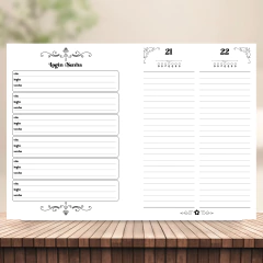 (Dobre de 8/8fls - s/ horas - 75g - Agenda Perm. 2dpp) Miolo impresso de Agenda Perm. costura com 112 páginas A4 75g - loja online