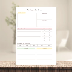 (Escolha - Planner Master Elegance 2026 Vertical c/ Pauta) Miolo de Planner Datado 2026 17x23cm 90g 218 páginas - loja online