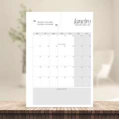 Imagem do (Cinza - PA c/ planejamento s/ horas) Miolo de Agenda Datada 2026 1DPP A5 408 páginas 75g