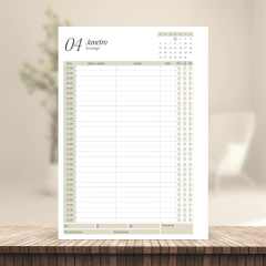 Imagem do (PA - Verde - Serviço c/hora 30/30m - de 7 às 22h) Miolo de Agendamento Datado 2026 1DPP A5 410 páginas 75g