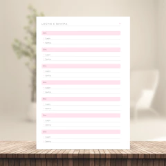 Imagem do (Escolha - BPD 1DPP 2026 s/ horas) Miolo de Agenda Datada 2026 1DPP A5 408 páginas 75g