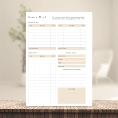 (Nude - PA c/ planejamento s/ horas) Miolo de Agenda Datada 2026 1DPP A5 408 páginas 75g