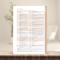 (BEGE - Menino - Clean - com borda) Miolo de Caderneta de Vacina 112 páginas A5 90g Sétima edição REVISADA 2025