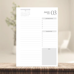 (Cinza - PA c/ planejamento s/ horas) Miolo de Agenda Datada 2026 1DPP A5 408 páginas 75g - comprar online