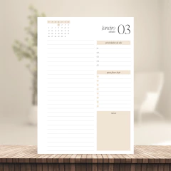 (Nude - PA c/ planejamento s/ horas) Miolo de Agenda Datada 2026 1DPP A5 408 páginas 75g - comprar online