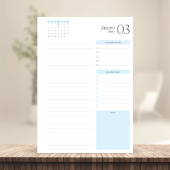 (Azul - PA c/ planejamento s/ horas) Miolo de Agenda Datada 2026 1DPP A5 408 páginas 75g - comprar online