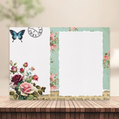 (Álbum Vintage sem texto - 180g) Miolo Impresso Álbum Vintage 18x26cm 180g 86 páginas