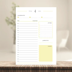(Amarelo - Harmonia 2026 c/obs c/horas) Miolo de Agenda Datada 2026 1DPP A5 418 páginas 75g - CASA DO MIOLO
