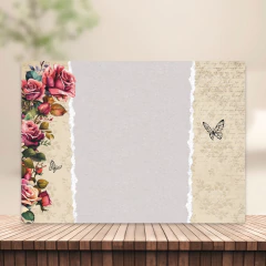 (Álbum Vintage sem texto - 180g) Miolo Impresso Álbum Vintage 18x26cm 180g 86 páginas - loja online