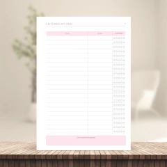 (Escolha - Planner BPD Horizontal Não Datado) Miolo de Planner Não Datado A5 90g 260 páginas - CASA DO MIOLO