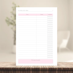 (Escolha - Planner BPD Vertical Não Datado) Miolo de Planner Não Datado A5 90g 260 páginas - loja online