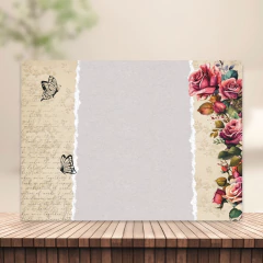 (Álbum Vintage sem texto - 180g) Miolo Impresso Álbum Vintage 18x26cm 180g 86 páginas - CASA DO MIOLO