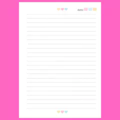 (Cute Coração) Miolo Impresso A5 90g 200 páginas