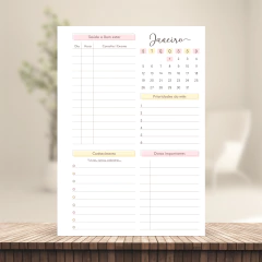 Imagem do (Escolha - Planner Master Elegance 2026 Horizontal) Miolo de Planner Datado 2026 17x23cm 90g 218 páginas