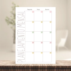 (Escolha - Planner Elegance 2026 Vertical c/ Pauta) Miolo de Planner Datado 2026 A5 90g 218 páginas