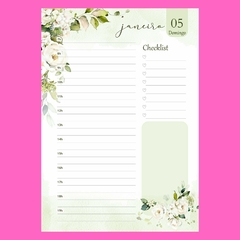 (Rosa Branca 1dpp - com ou sem horas) Miolo de Agenda Datada 2025 1DPP A5 378 páginas 75g - comprar online