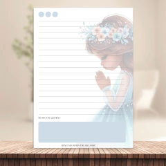 (Abençoada - Azul) Miolo Impresso A5 90g 200 páginas Impressão Frente e Verso na internet