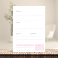 (Escolha - Planner BPD Horizontal Não Datado) Miolo de Planner Não Datado A5 90g 260 páginas na internet