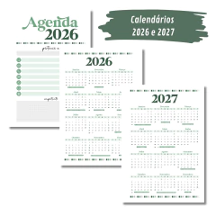 (Letterinha Verde) Miolo de Agenda Datada 2026 1DPP A5 404 páginas na internet