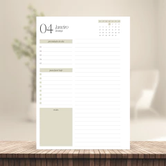 (Verde - PA c/ planejamento s/ horas) Miolo de Agenda Datada 2026 1DPP A5 408 páginas 75g na internet