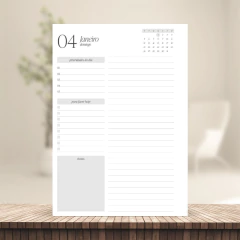 (Cinza - PA c/ planejamento s/ horas) Miolo de Agenda Datada 2026 1DPP A5 408 páginas 75g na internet