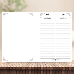 (Dobre de 4/4fls - s/ horas - 75g - Agenda Perm. 2dpp) Miolo impresso de Agenda Perm. costura com 112 páginas A4 75g na internet