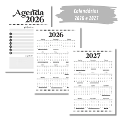 (Letterinha Cinza) Miolo de Agenda Datada 2026 1DPP A5 404 páginas na internet