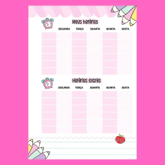 (Lina Neutra - Rosa 1dpp) Miolo de Agenda Escolar Datada 2025 1DPP A5 372 páginas 75g na internet