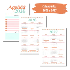 (Letterinha Cute Boho) Miolo de Agenda Datada 2026 1DPP A5 404 páginas na internet