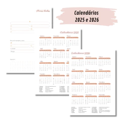 (Coral c/ horas - Vagalume Perm. - 2025 e 2026) Miolo de Agenda A5 Permanente 2dpp 216 páginas na internet