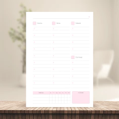 (Escolha - Planner BPD Vertical Não Datado) Miolo de Planner Não Datado A5 90g 260 páginas na internet