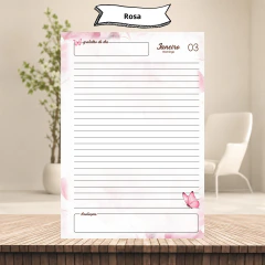 (Coleção Lina Criativa Floral s/ horas) Miolo de Agenda Datada 2027 1DPP A5 378 páginas 75g - comprar online