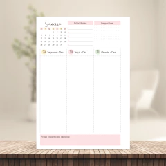 (Escolha - Planner Master Elegance 2026 Vertical s/ Pauta) Miolo de Planner Datado 2026 17x23cm 90g 218 páginas - loja online