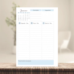 Imagem do (Escolha - Planner Master Elegance 2026 Vertical c/ Pauta) Miolo de Planner Datado 2026 17x23cm 90g 218 páginas