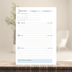 (Escolha - Planner Elegance 2026 Horizontal) Miolo de Planner Datado 2026 A5 90g 218 páginas